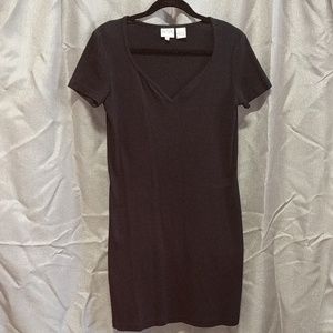 Navy blue vneck t shirt dress